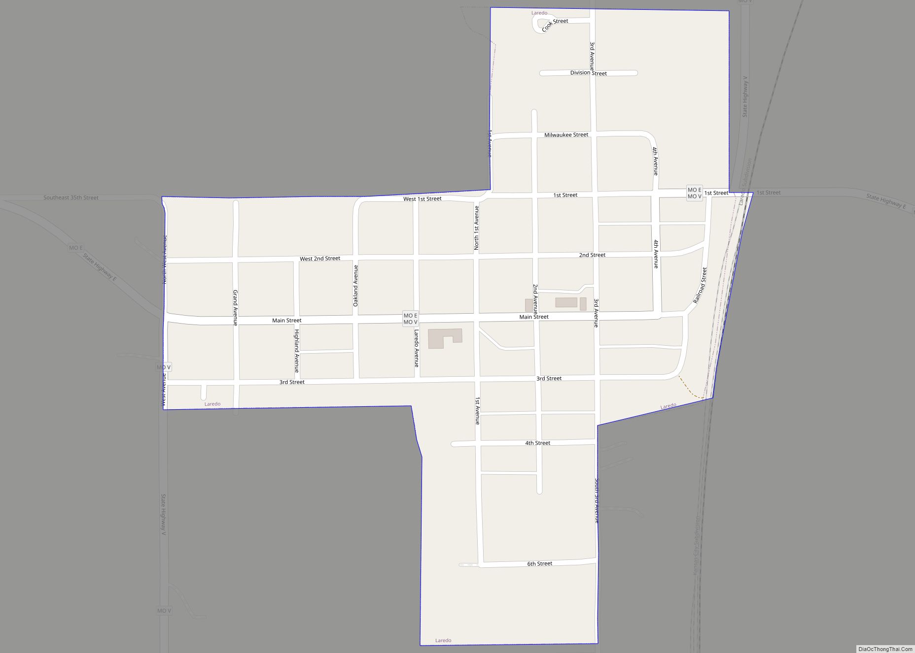 Map of Laredo city