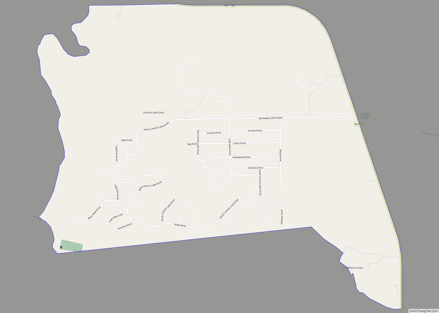 Map of Leisure Lake CDP