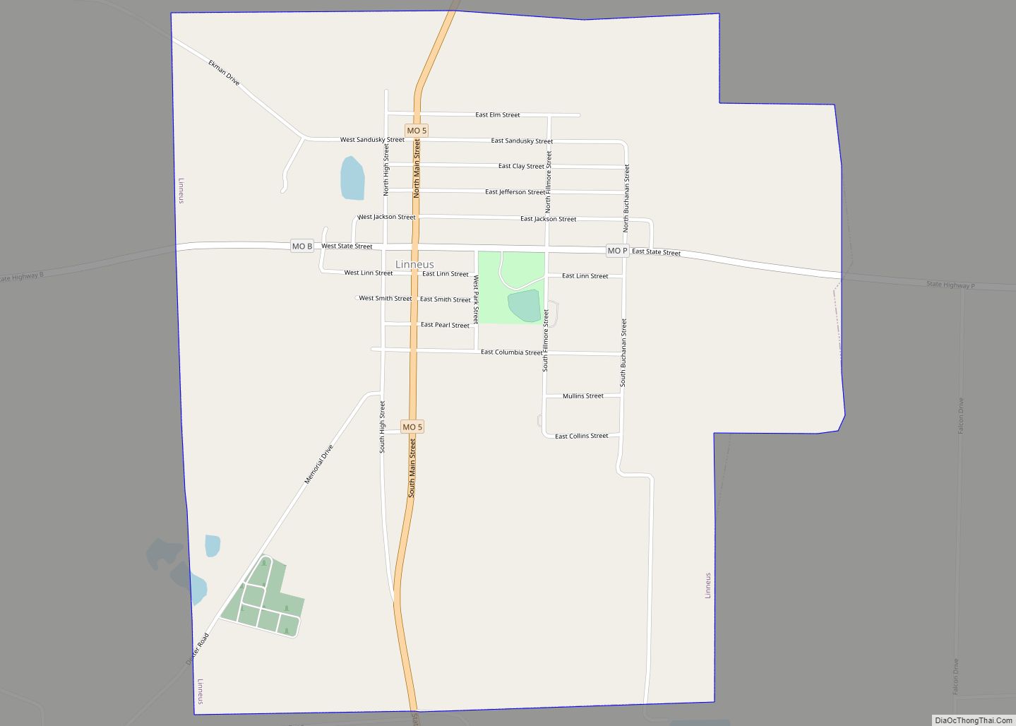 Map of Linneus city