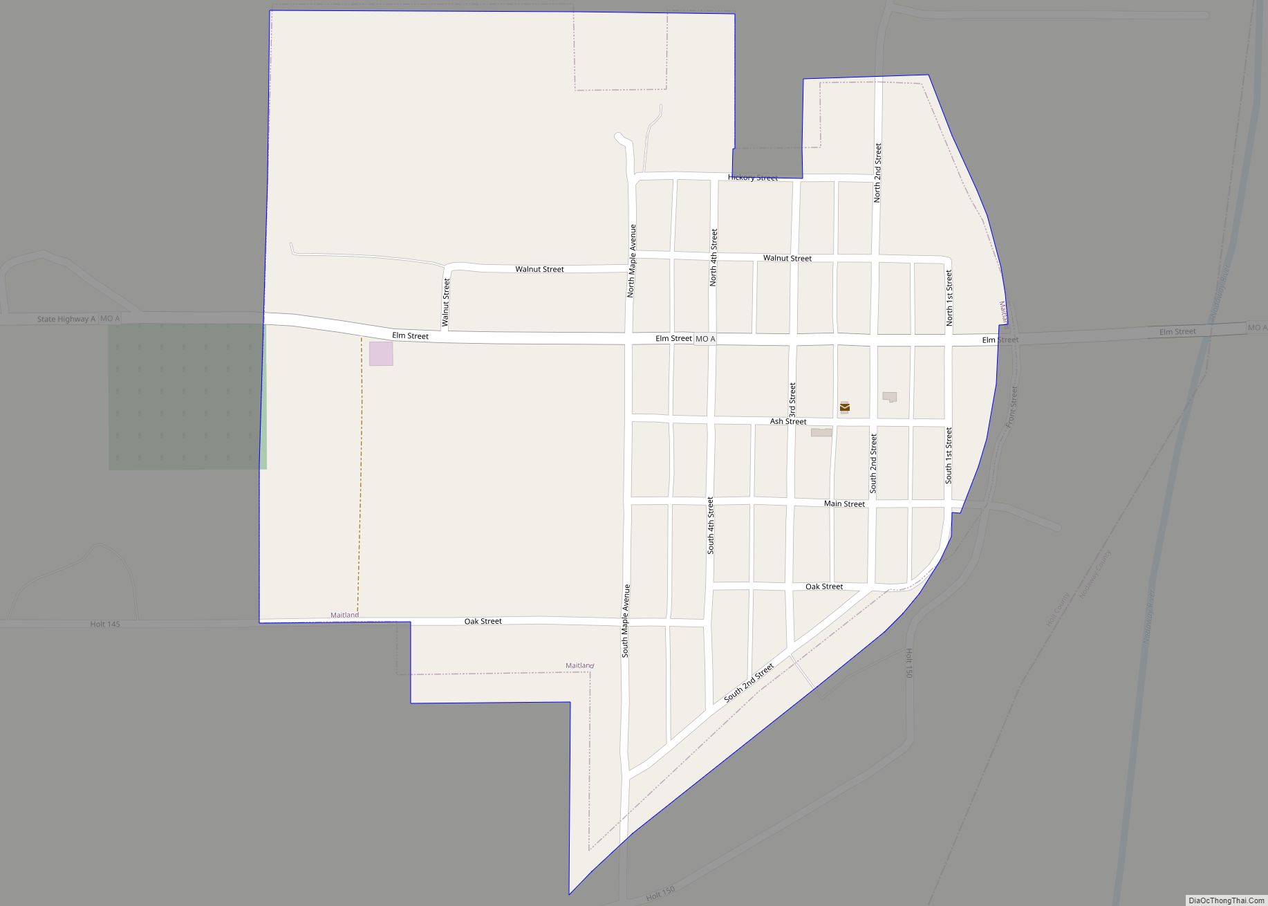 Map of Maitland city, Missouri