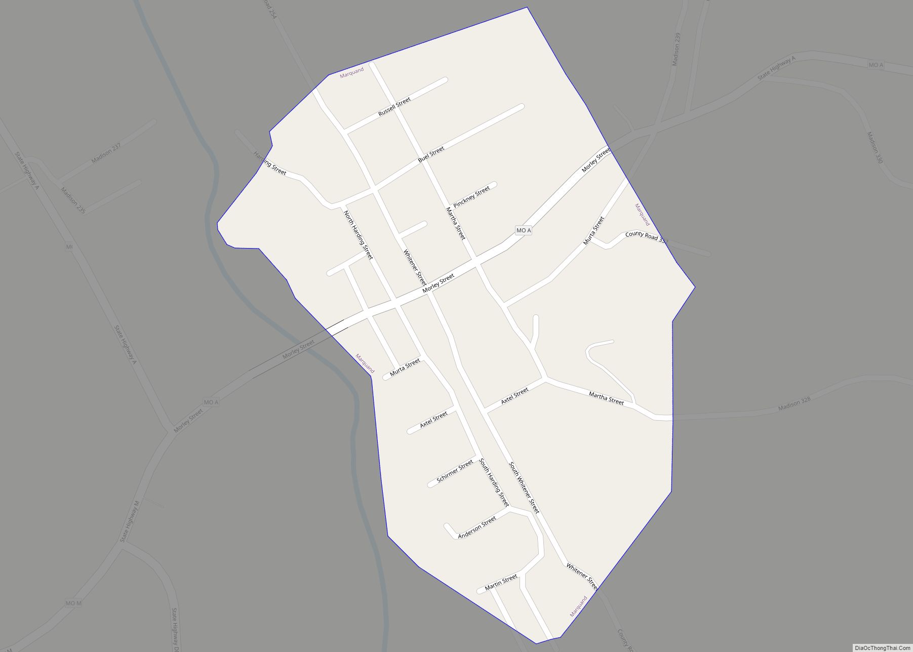 Map of Marquand city