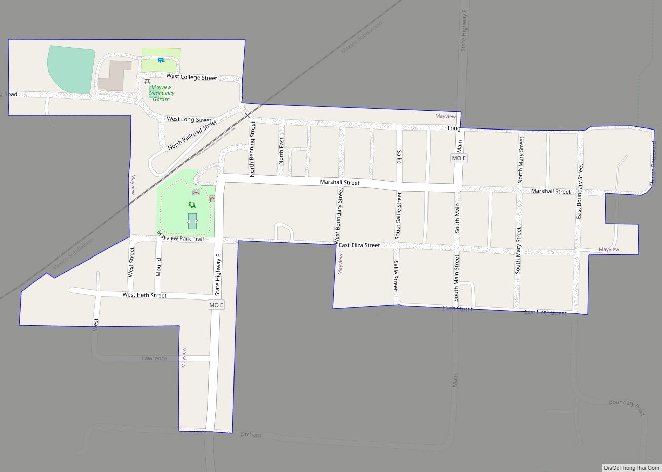 Map of Mayview city