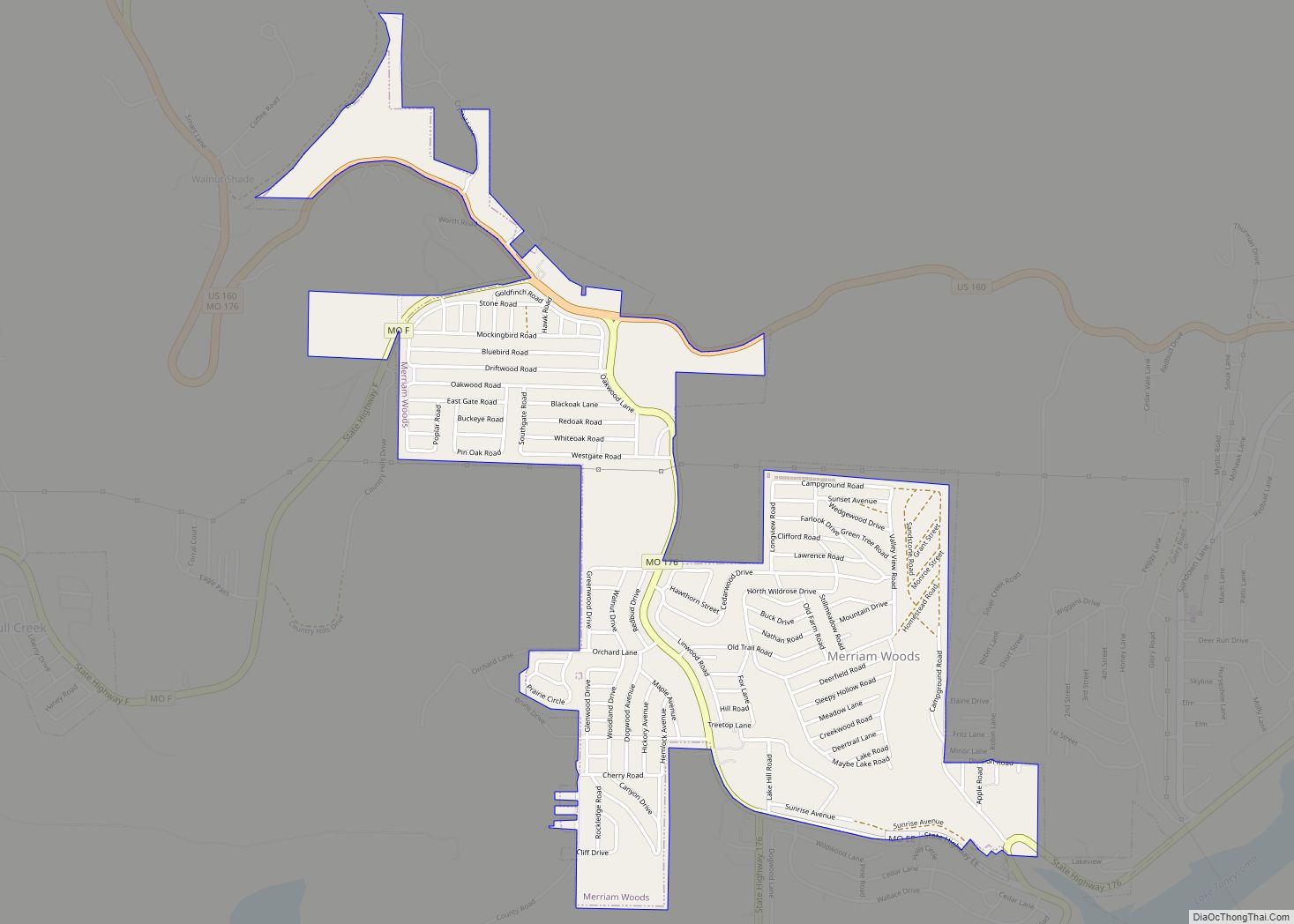 Map of Merriam Woods village