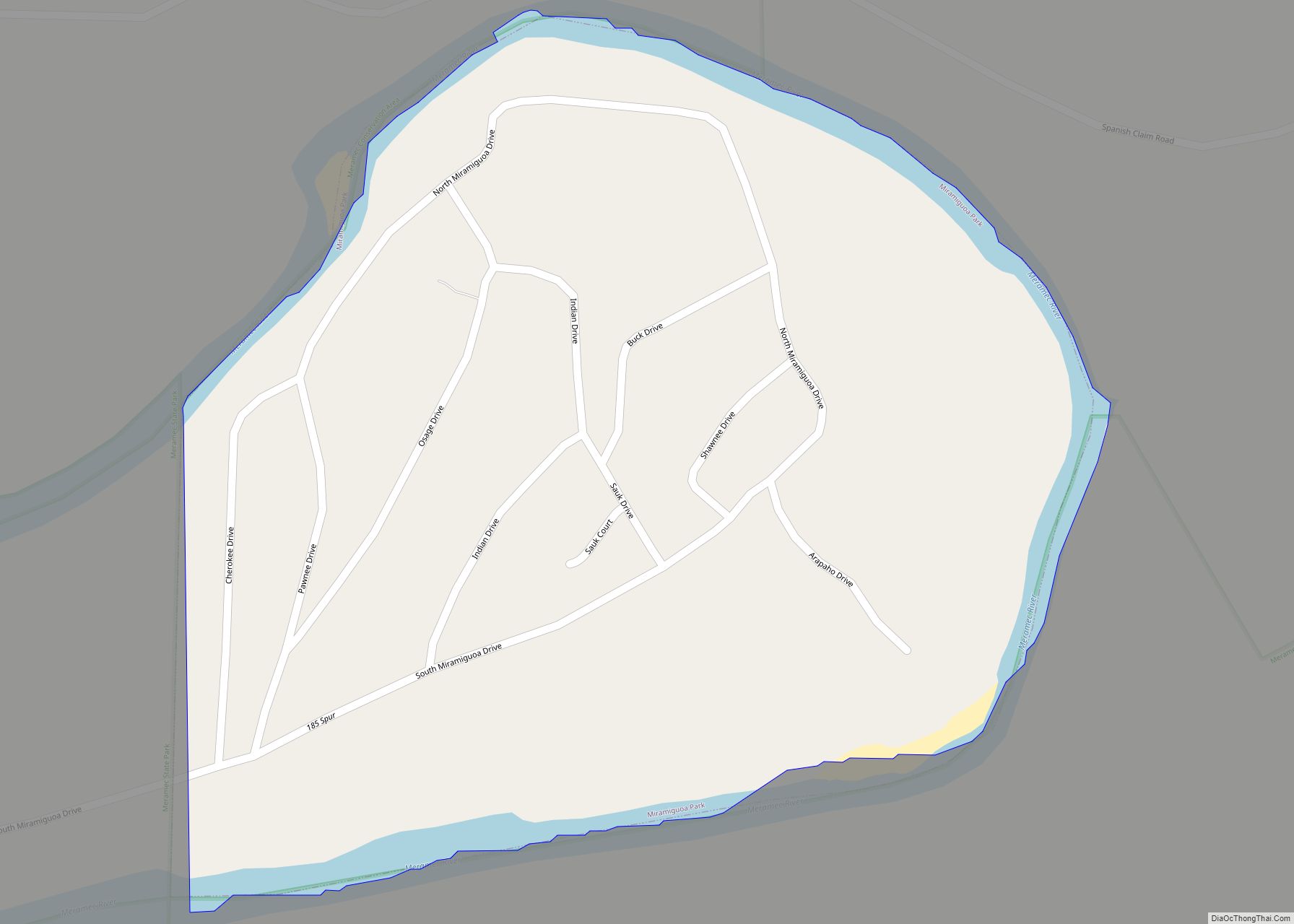Map of Miramiguoa Park village