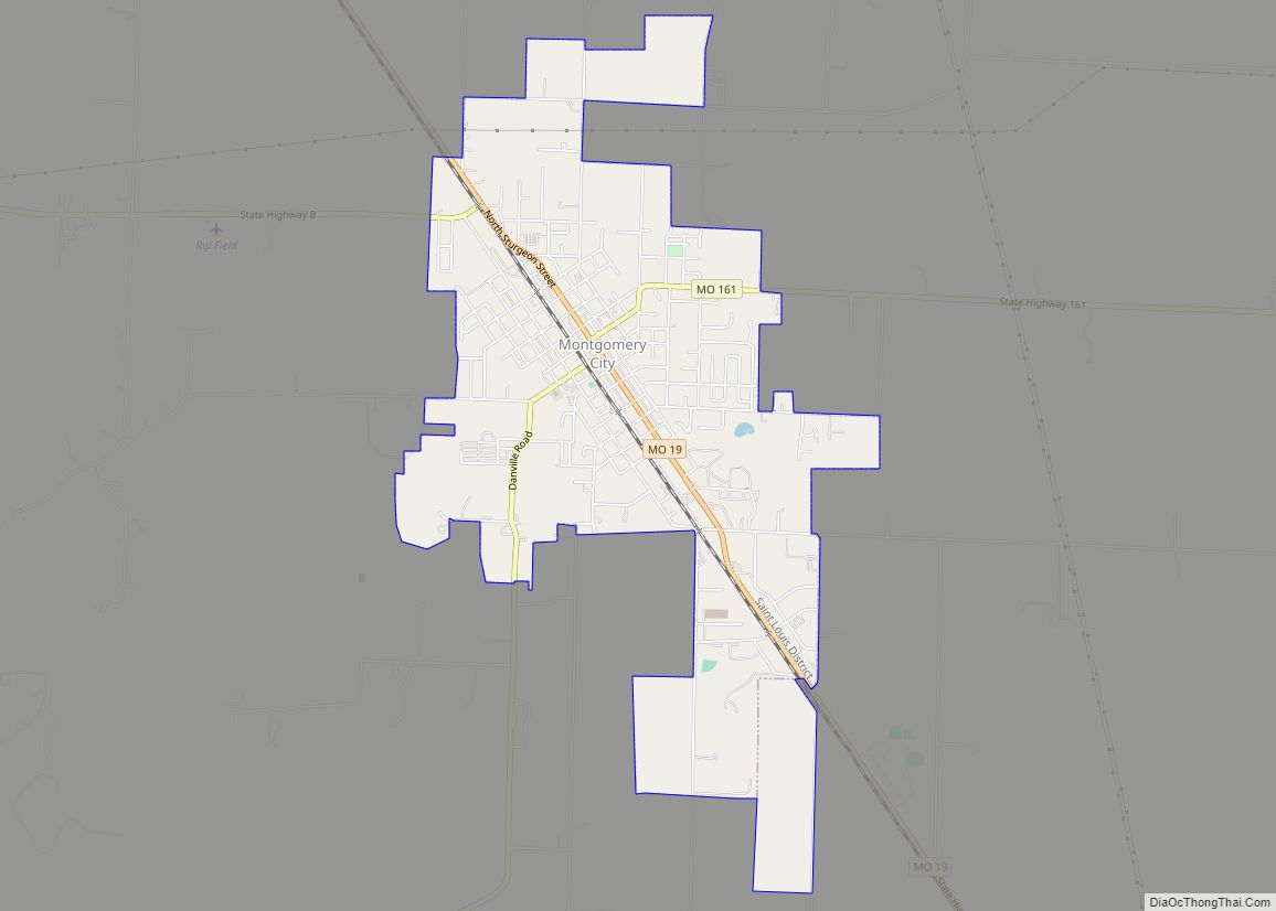Map of Montgomery City city