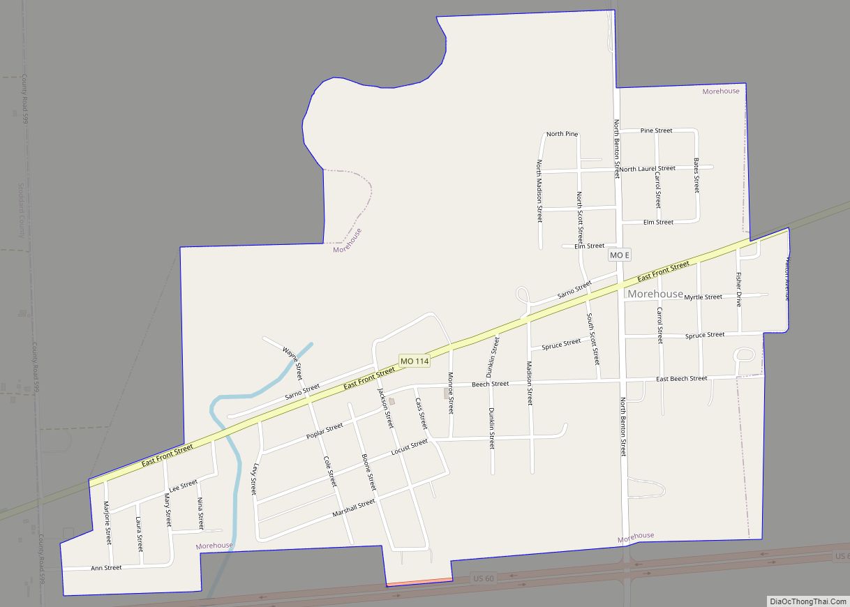 Map of Morehouse city