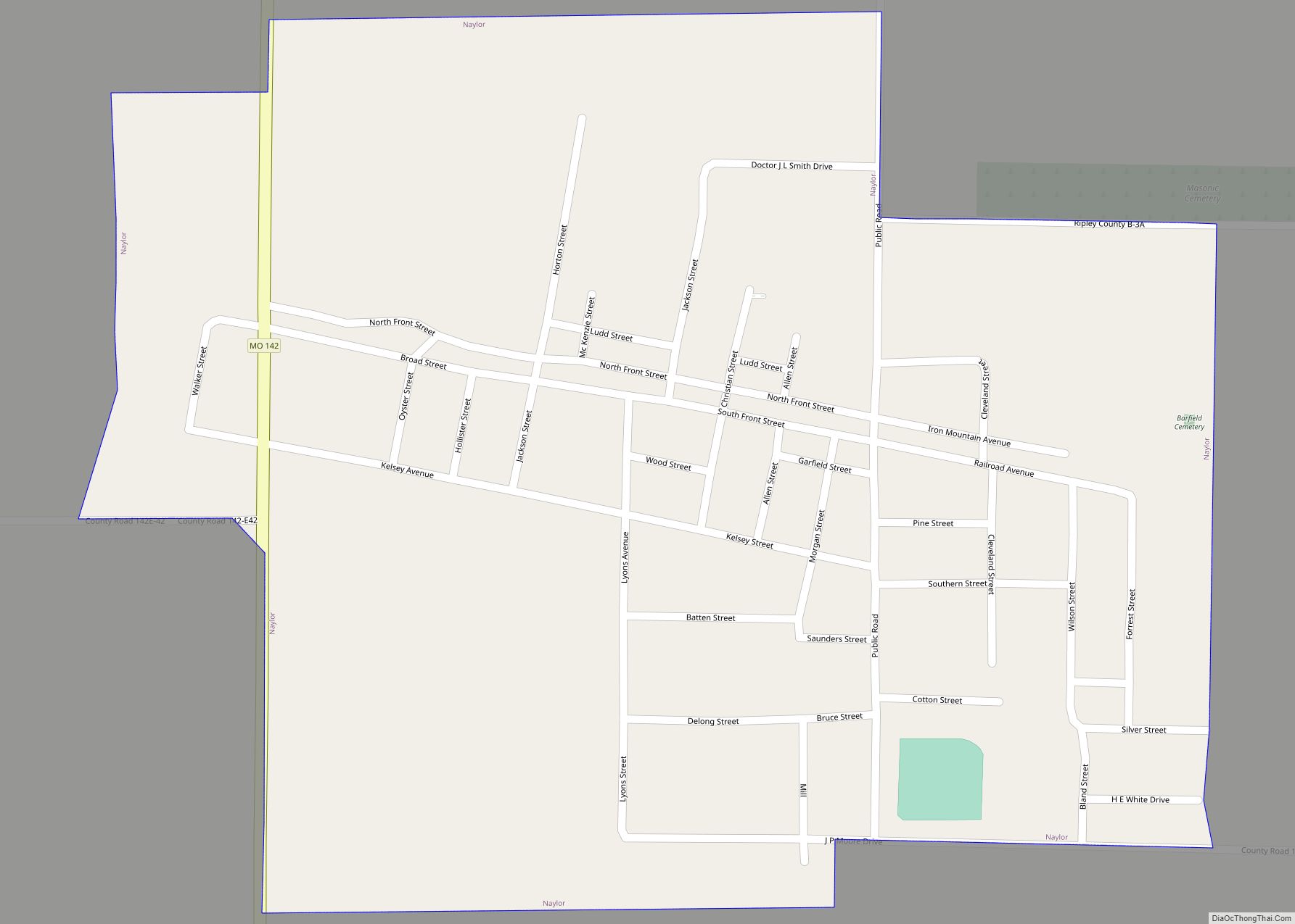 Map of Naylor city