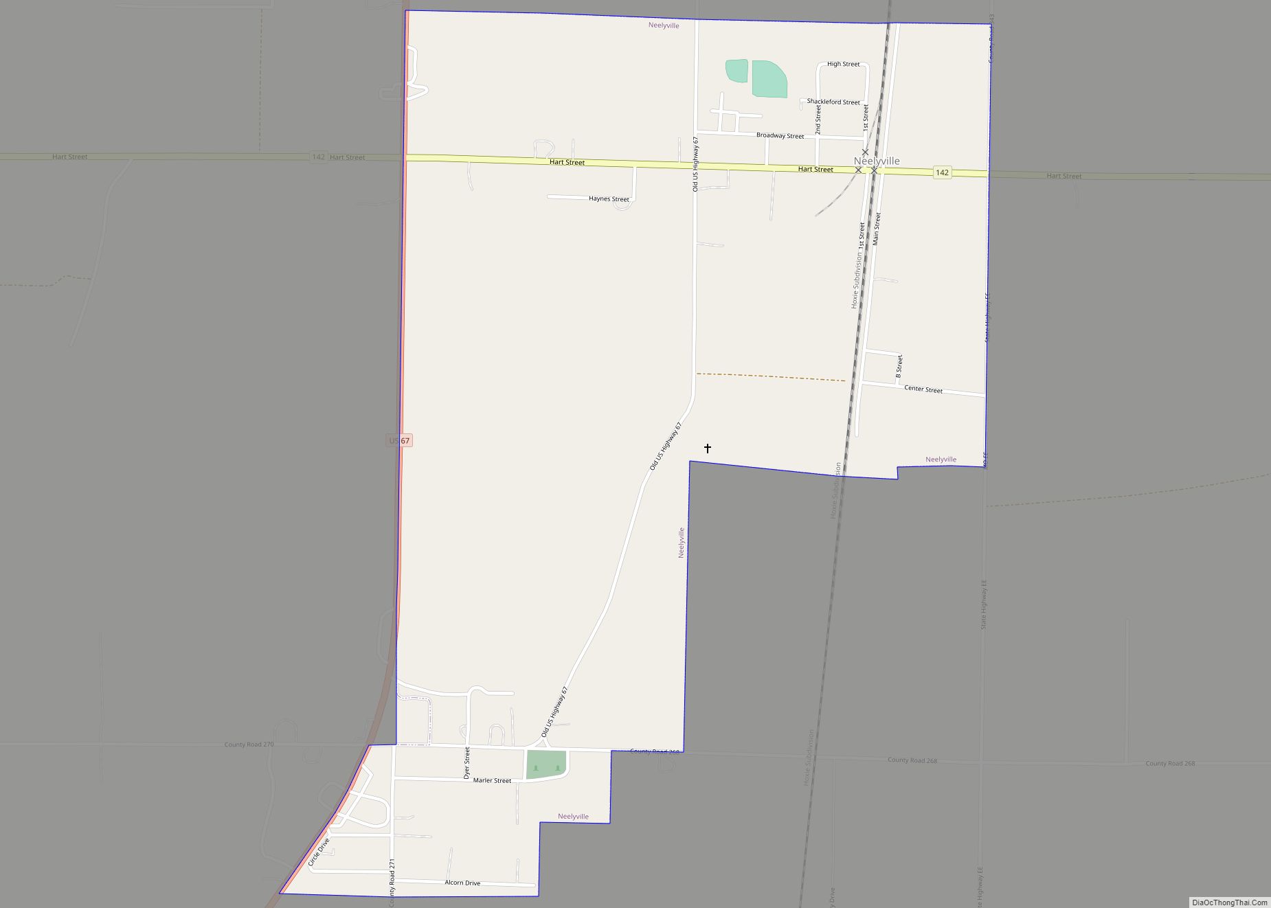 Map of Neelyville city