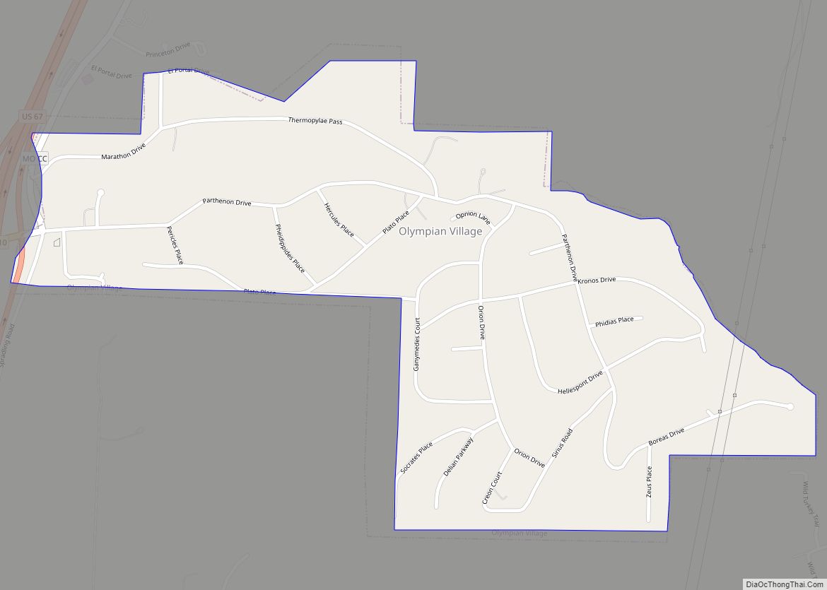 Map of Olympian Village city