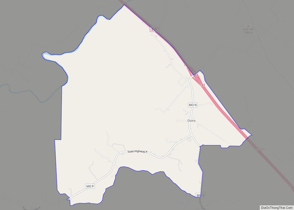 Map of Ozora CDP