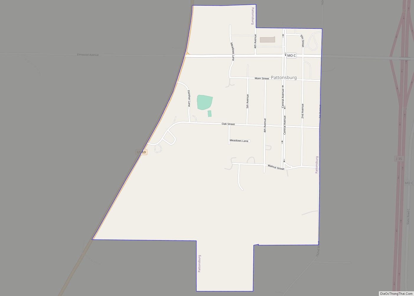 Map of Pattonsburg city