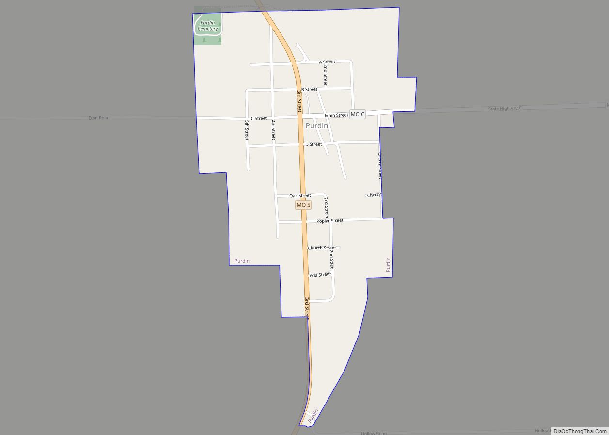 Map of Purdin city