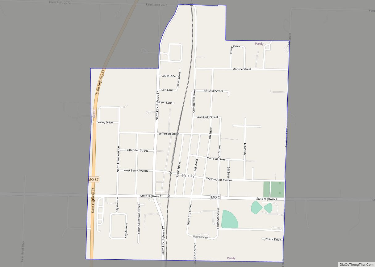 Map of Purdy city
