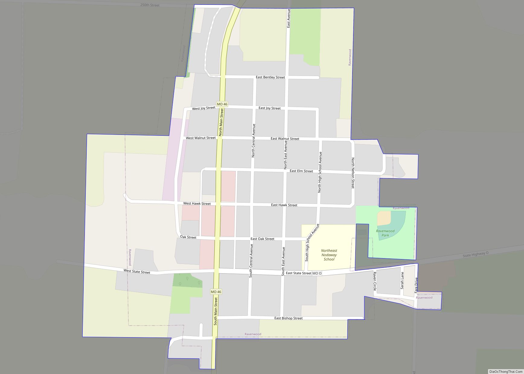 Map of Ravenwood town