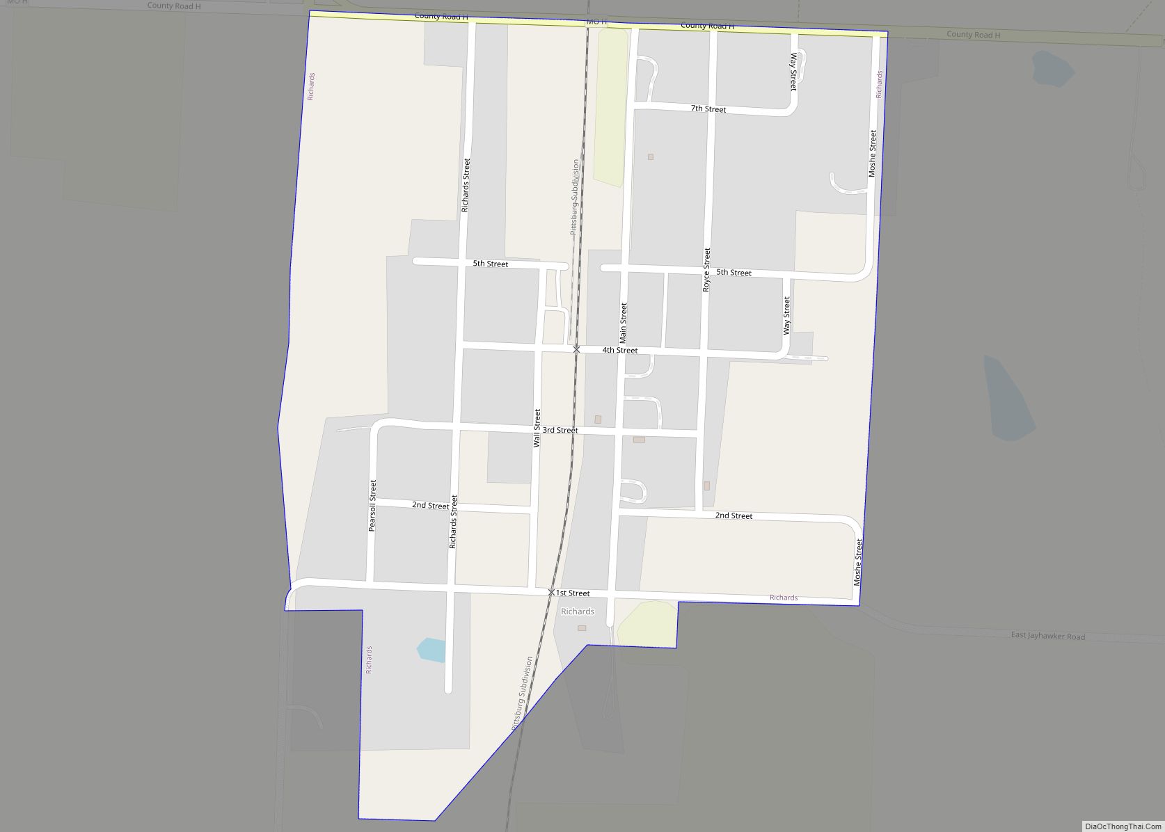 Map of Richards town