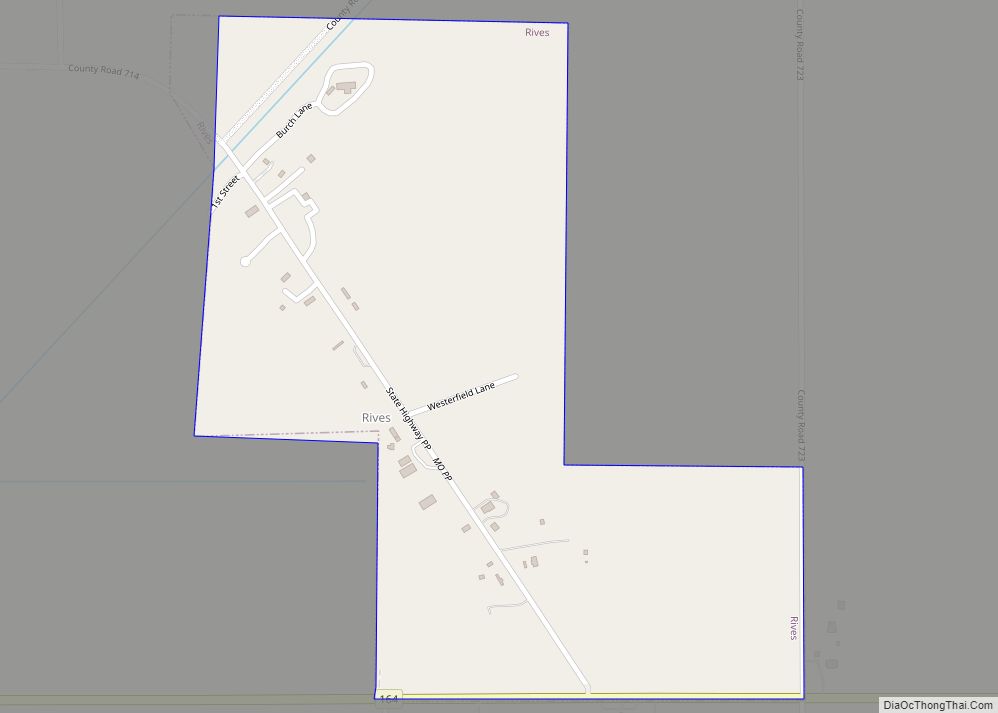 Map of Rives town