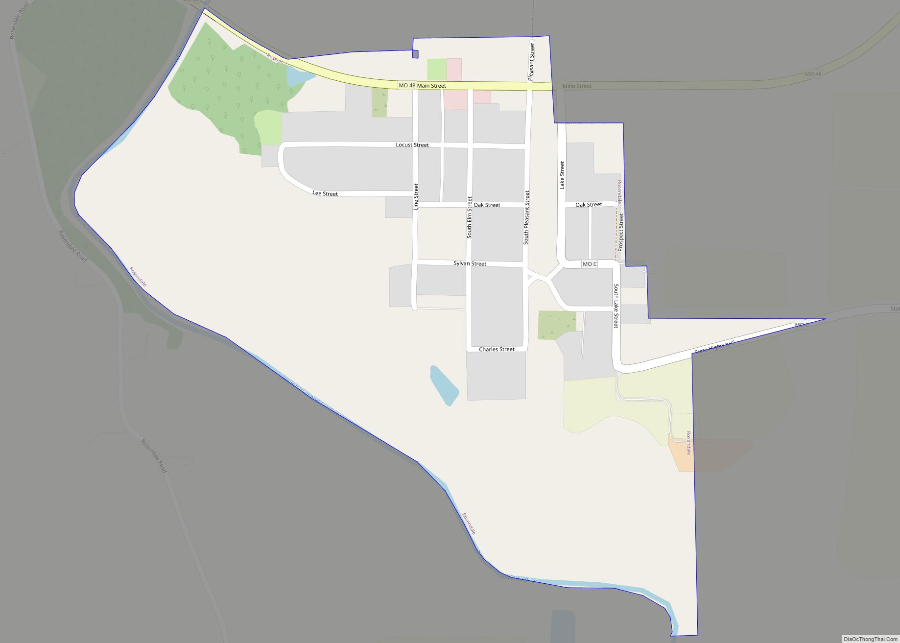 Map of Rosendale city