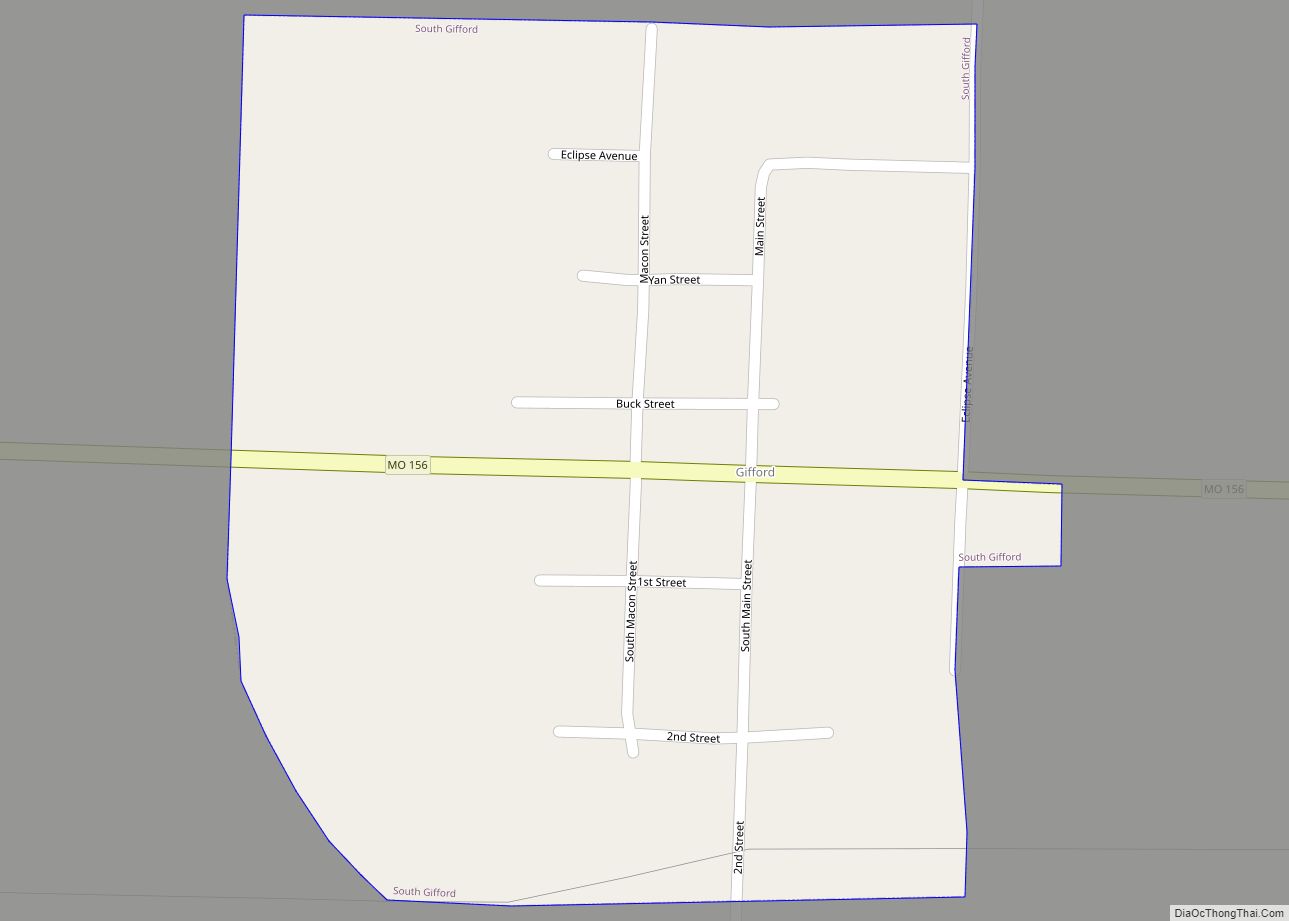 Map of South Gifford village