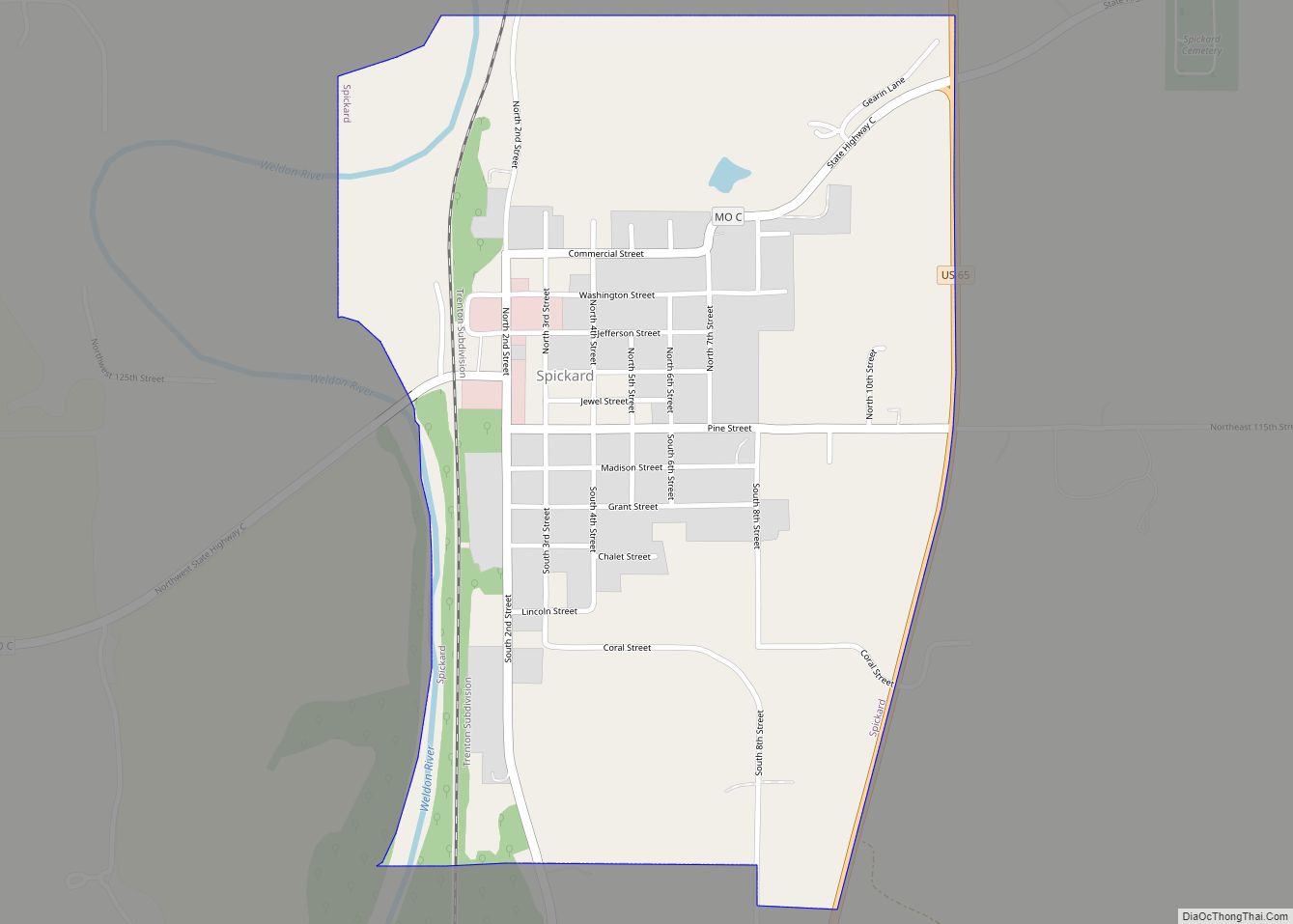 Map of Spickard city