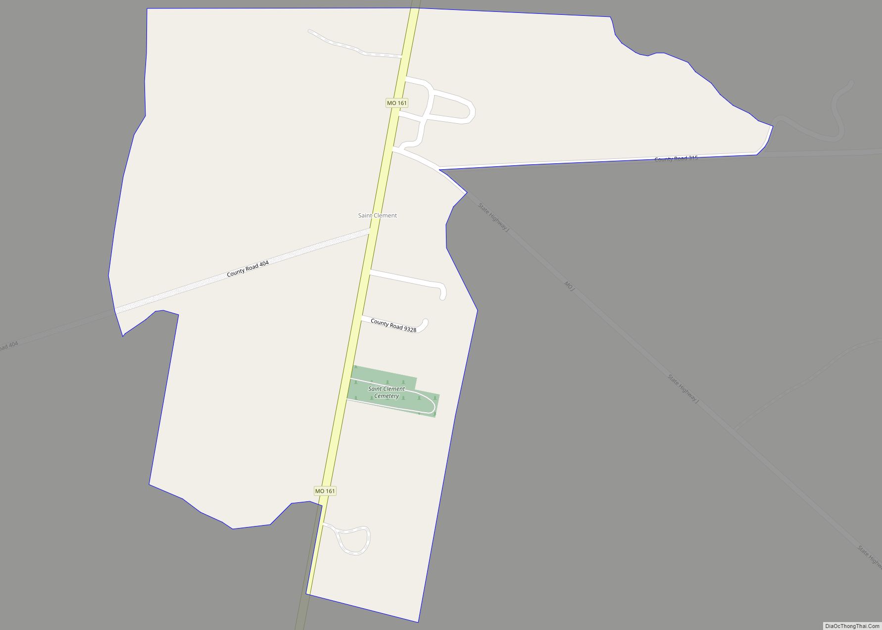 Map of St. Clement CDP