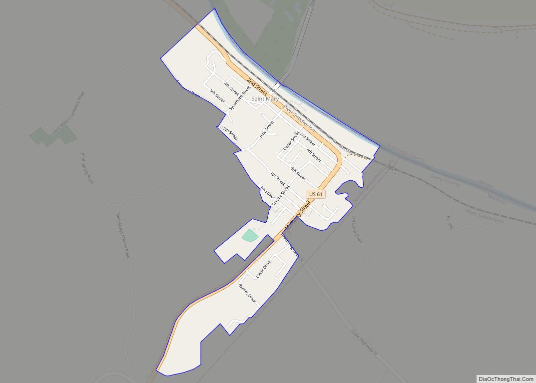 Map of St. Mary city, Missouri