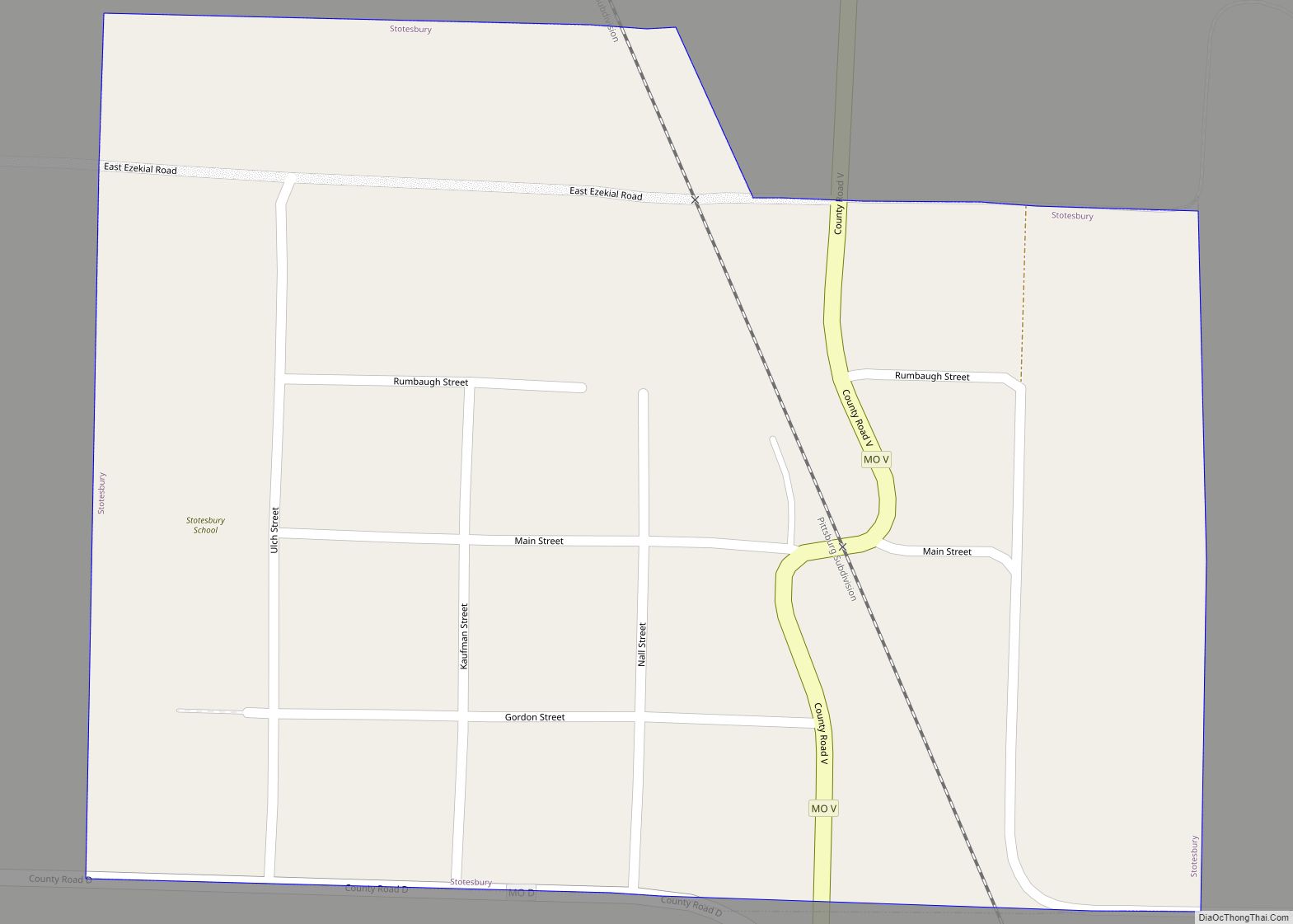 Map of Stotesbury town
