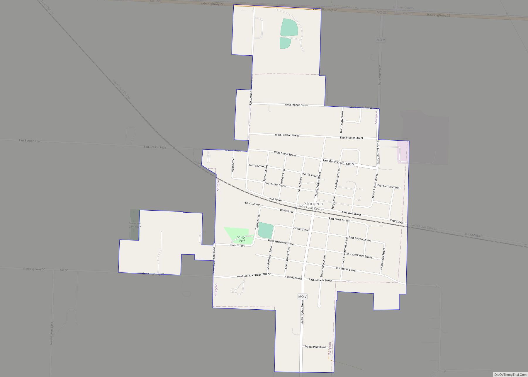 Map of Sturgeon city