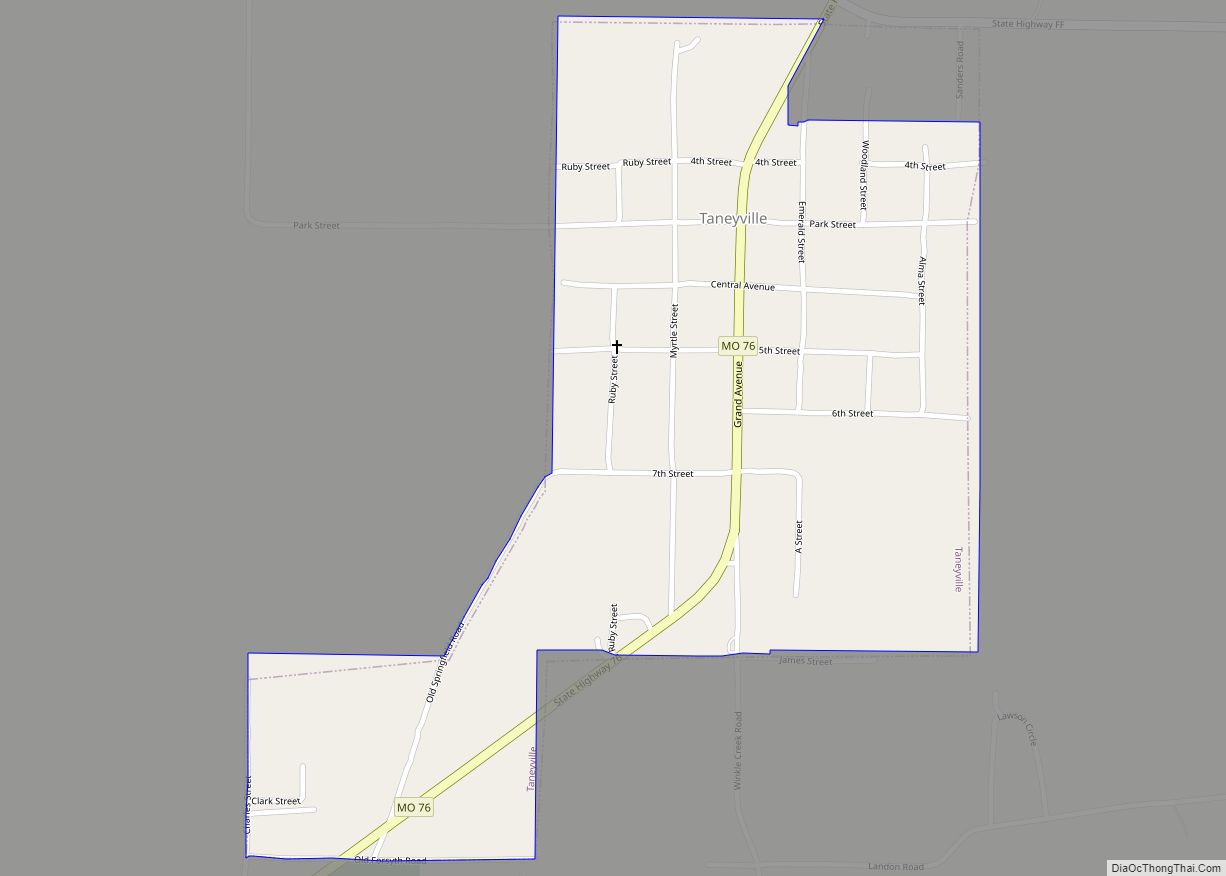 Map of Taneyville village