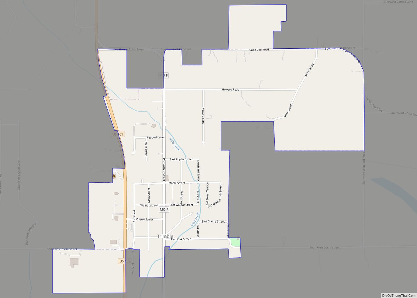 Map of Trimble city