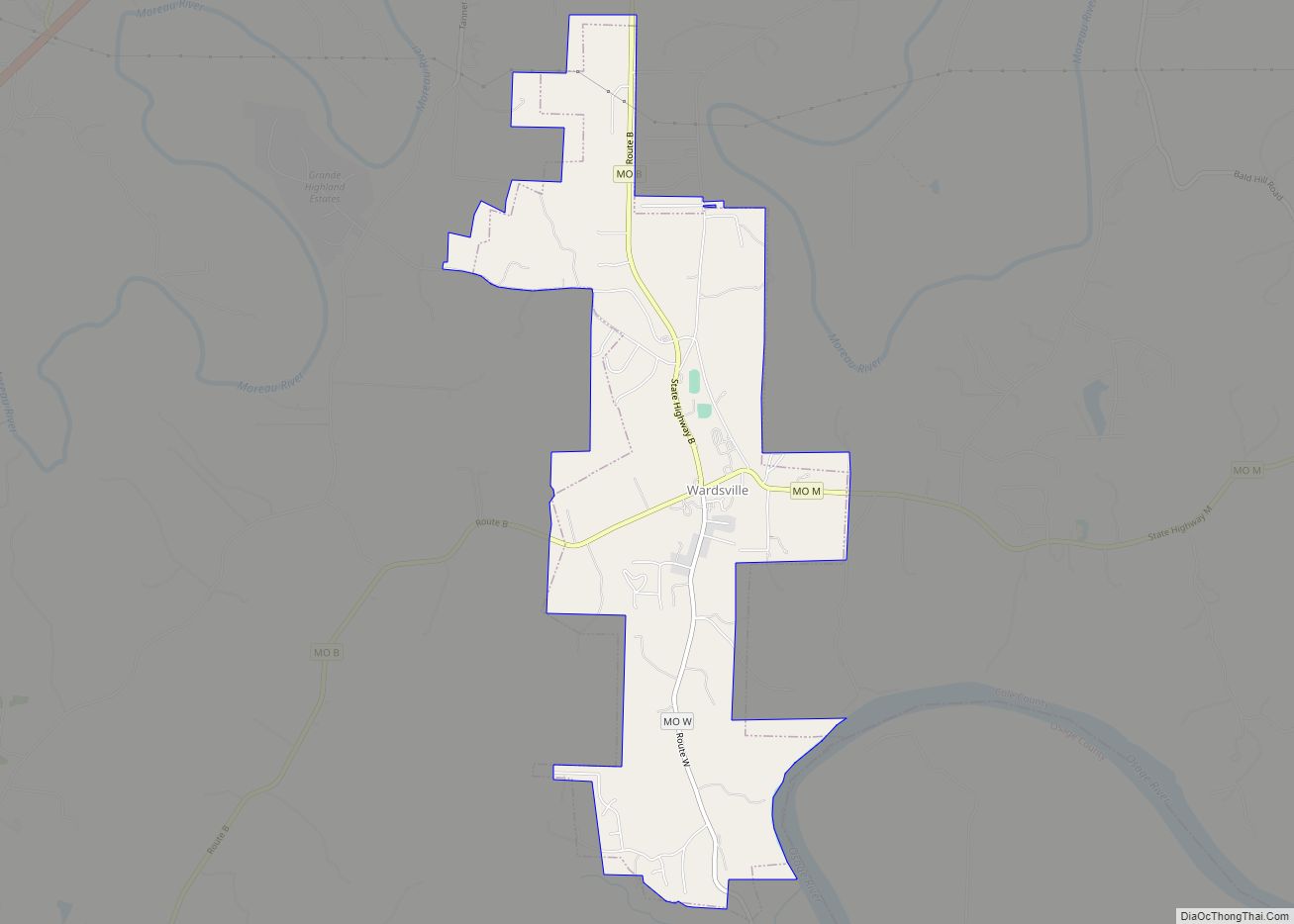 Map of Wardsville village