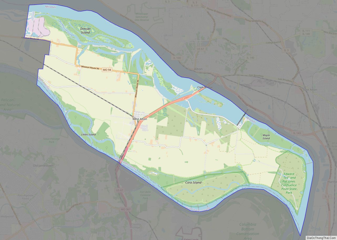 Map of West Alton city