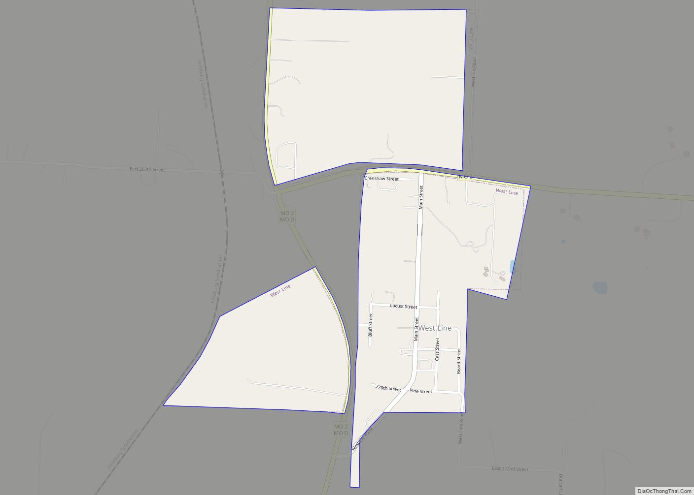 Map of West Line village