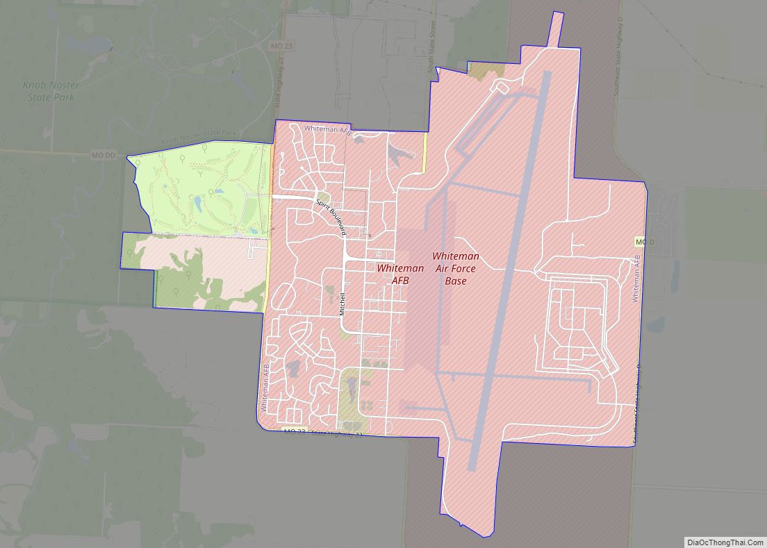 Map of Whiteman AFB CDP