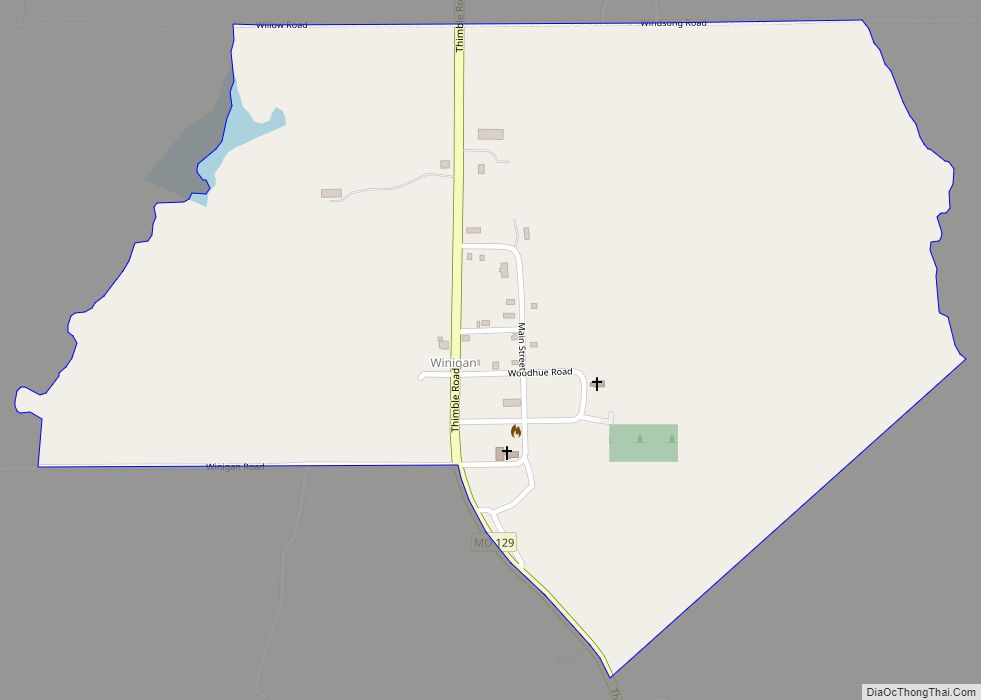 Map of Winigan CDP