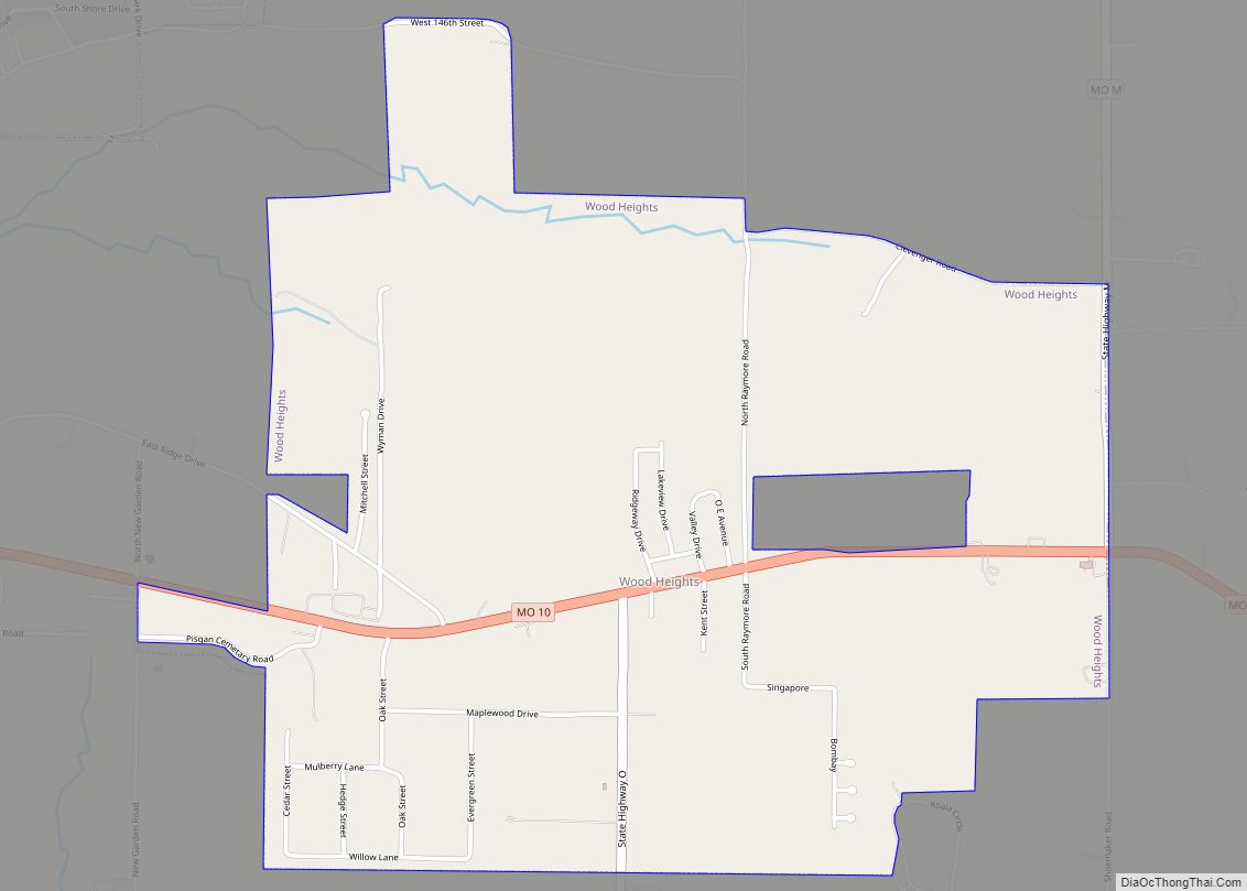 Map of Wood Heights city