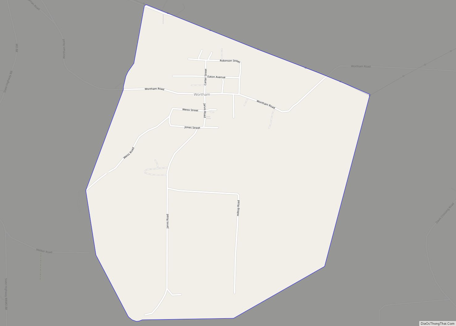 Map of Wortham CDP