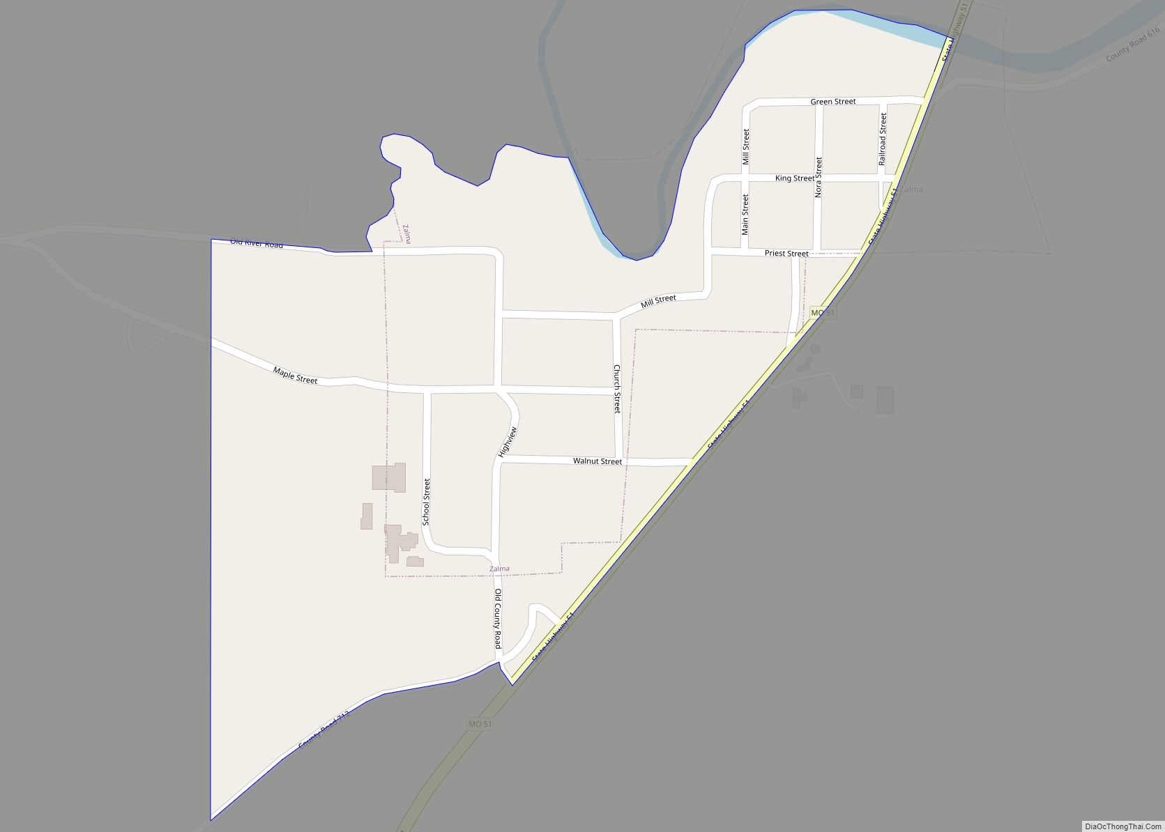 Map of Zalma CDP