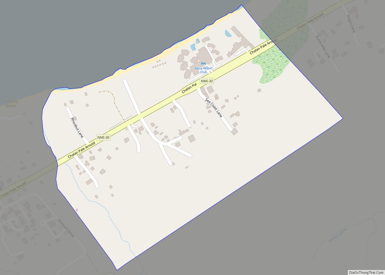 Map of Achugao village
