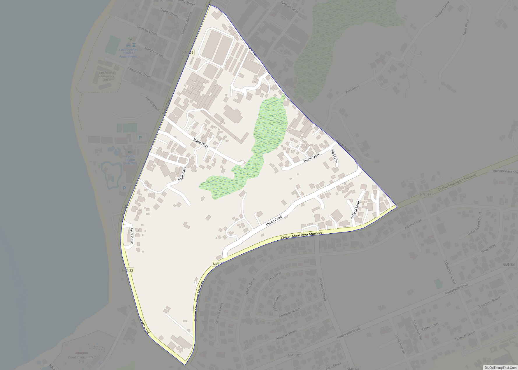 Map of Afetnas village