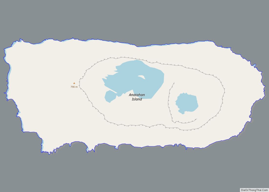Map of Anatahan village