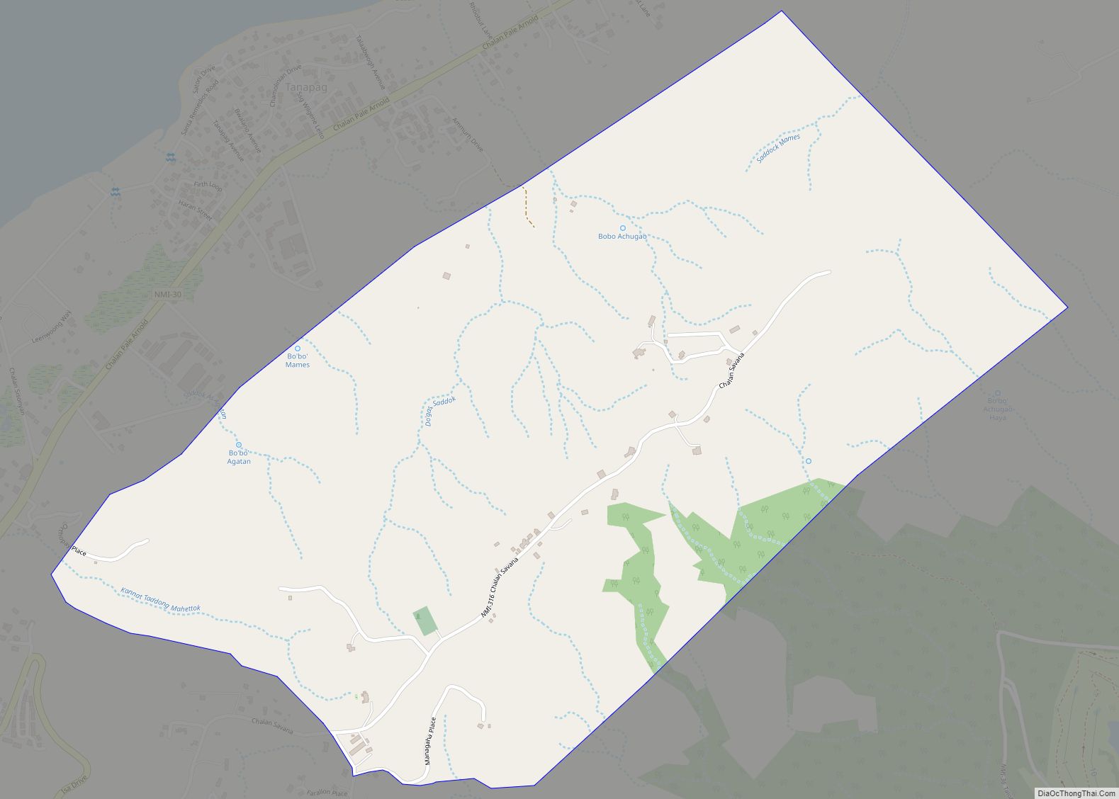 Map of As Akina village