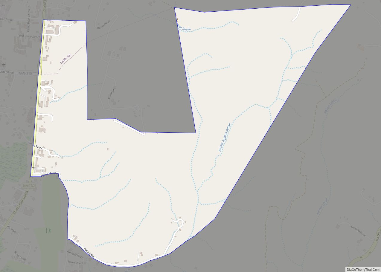 Map of Chalan Rueda village