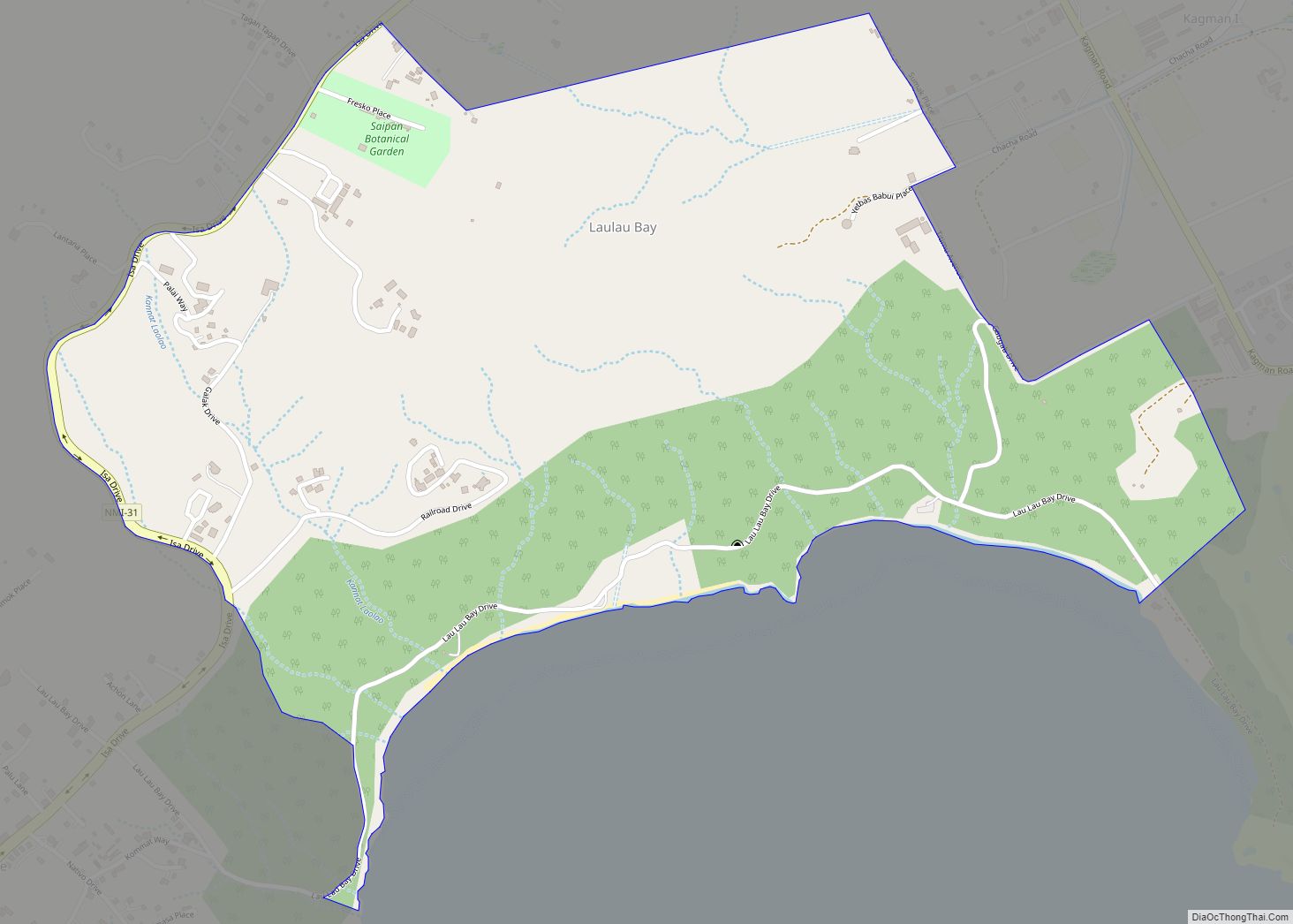 Map of Laulau Bay village