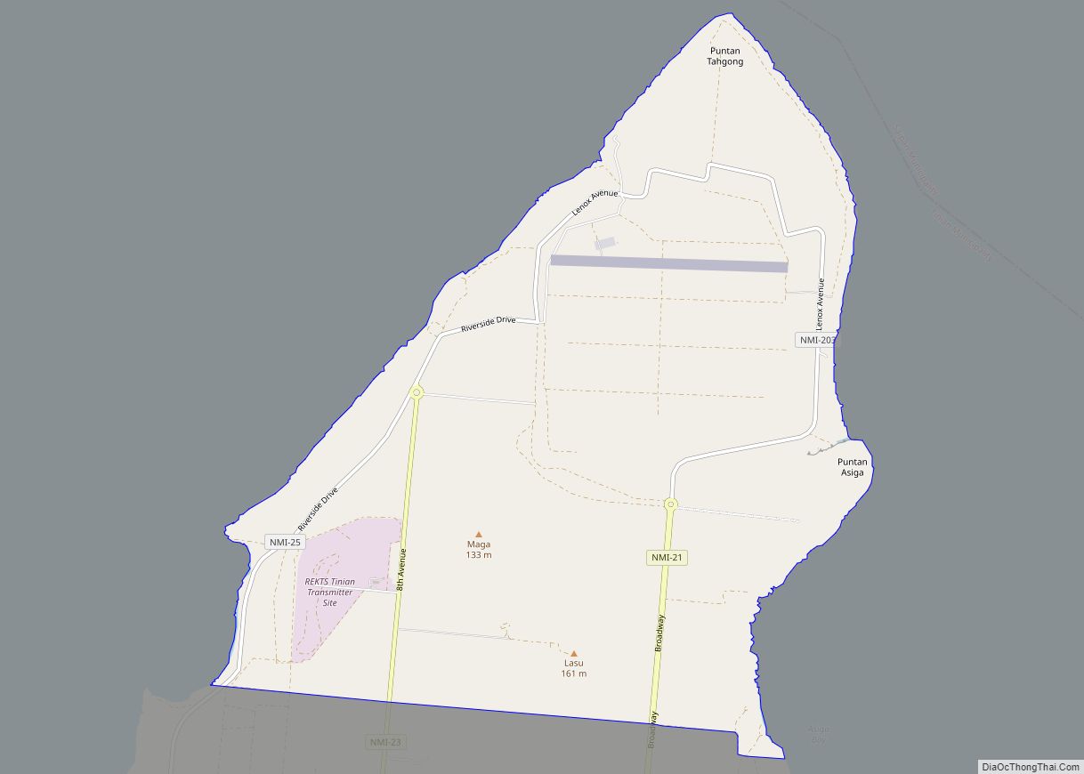 Map of Northern Tinian village
