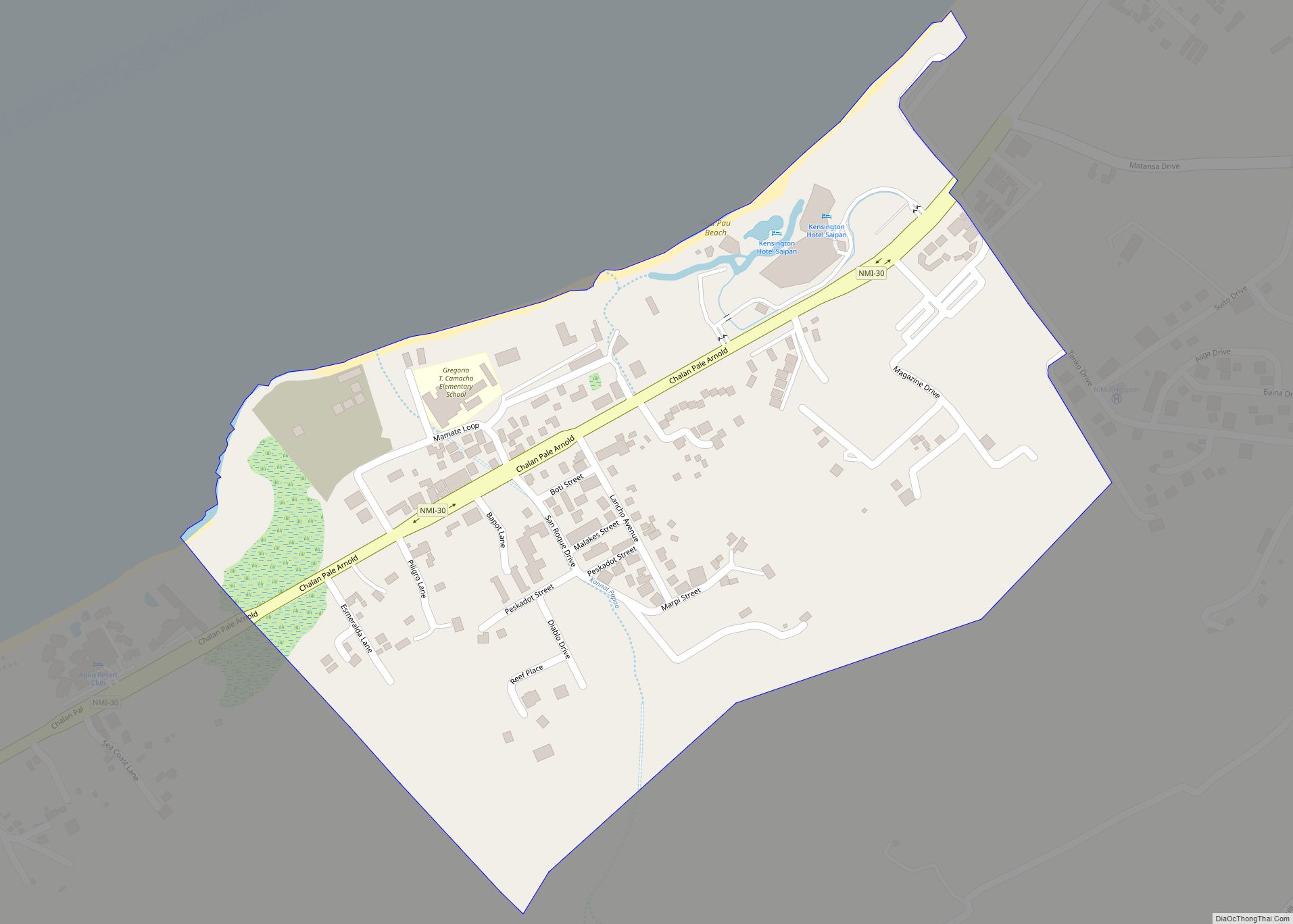 Map of San Roque village