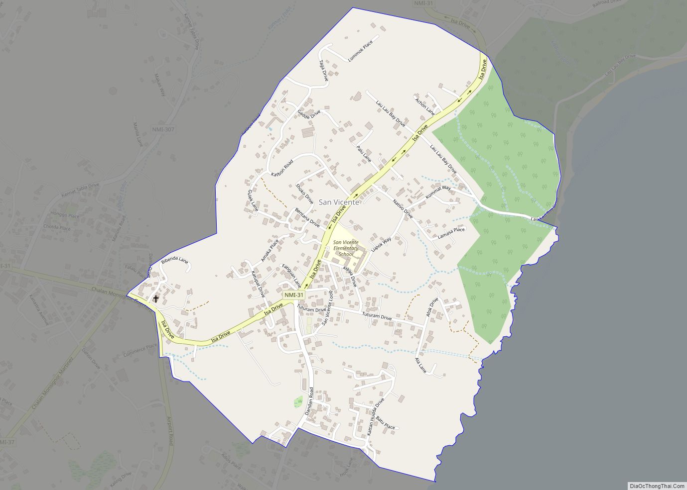 Map of San Vicente village