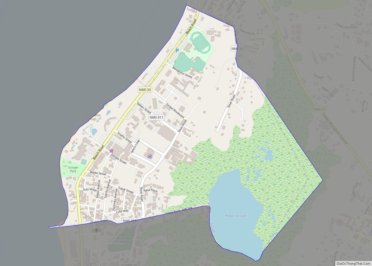 Map of Susupe village