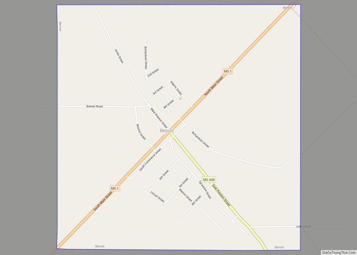 Map of Benoit town