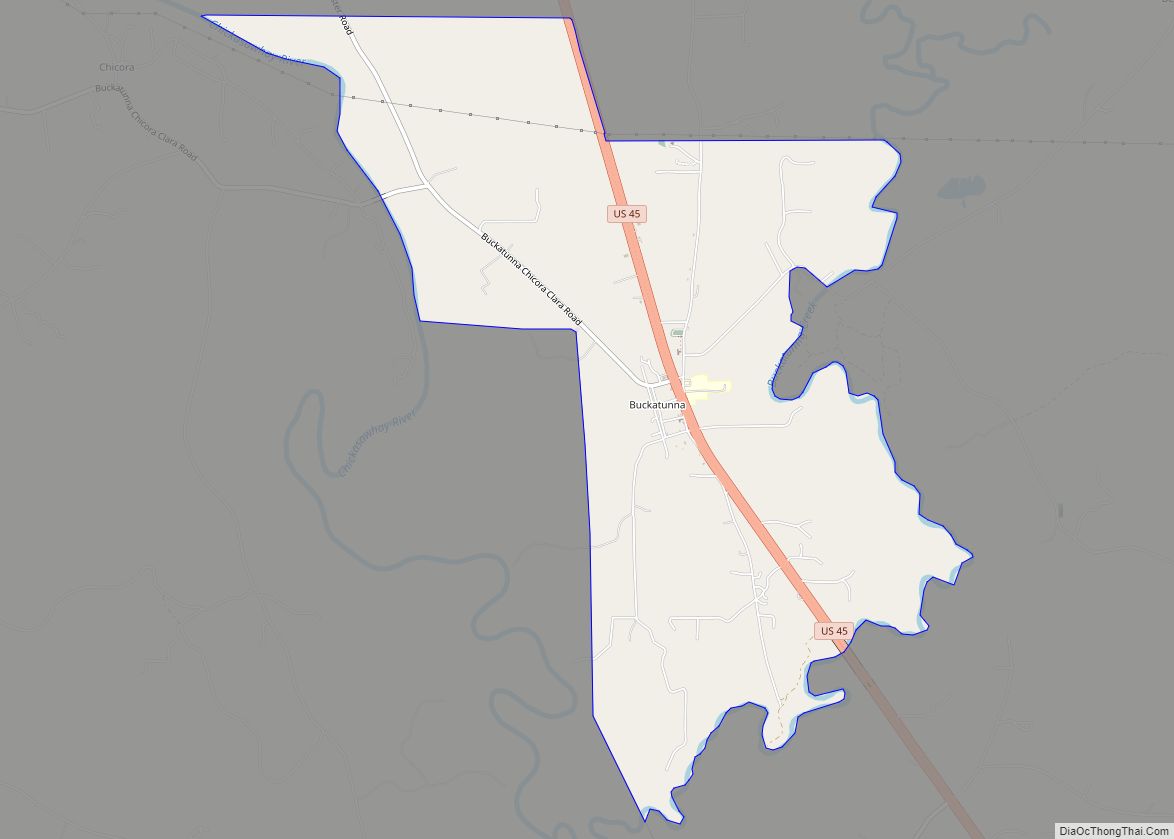 Map of Buckatunna CDP