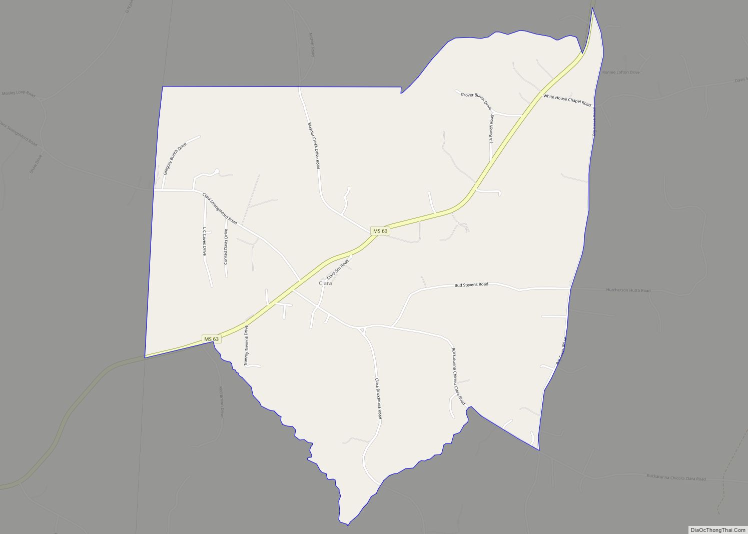 Map of Clara CDP